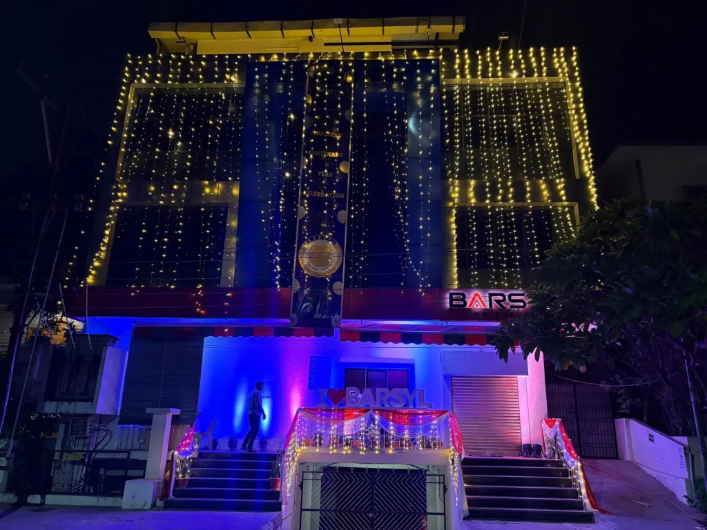 MARK Events & Exhibitions | #1 Event Management Company in Hyderabad 25 BARSYL centenary celebration facade lighting by MARK Events