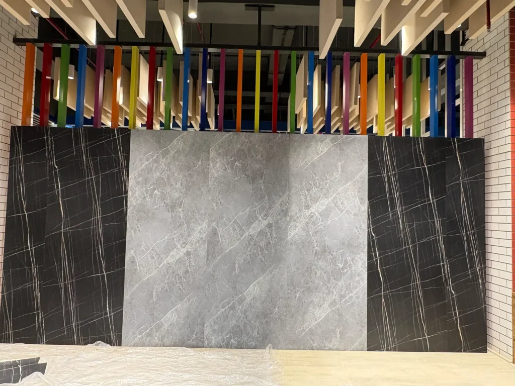 MARK Events & Exhibitions | #1 Event Management Company in Hyderabad 15 Large-format tile slab display wall built by MARK Events