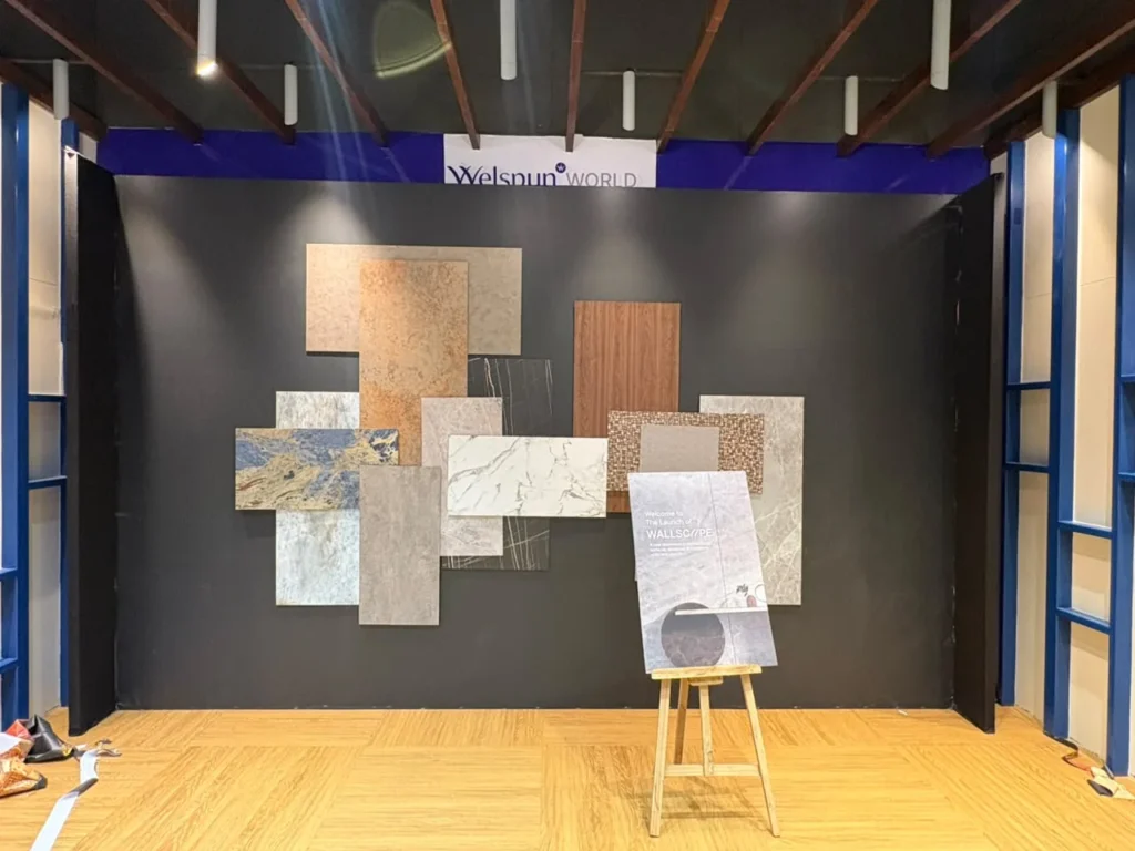 MARK Events & Exhibitions | #1 Event Management Company in Hyderabad 13 Welspun WALLSCAPE launch display wall built by MARK Events